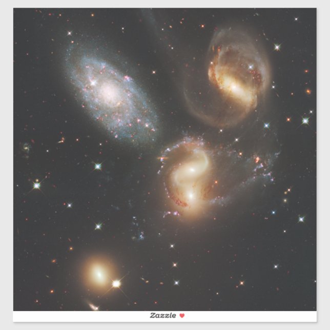 Sticker La quintette de Stephan : Une épave galaxie galact (Feuille)