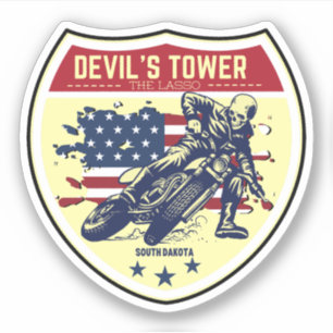 Sticker La route de Devil's Tower - le voyage à moto en la