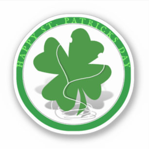 Sticker La Saint-Patrick Clover Irlandais