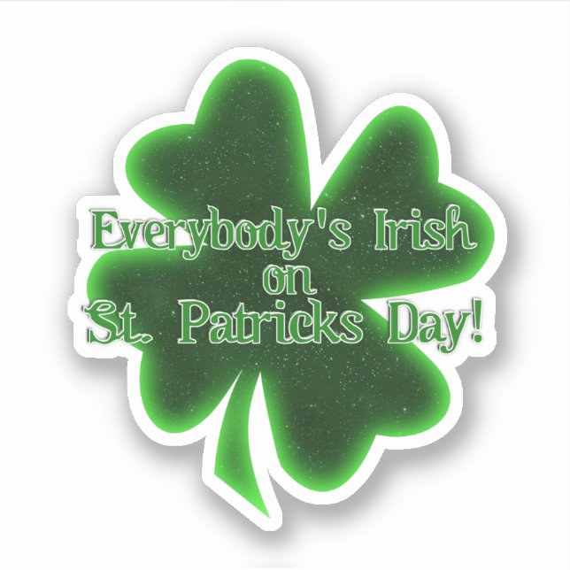 Sticker La Saint-Patrick d'Irlandais (Devant)