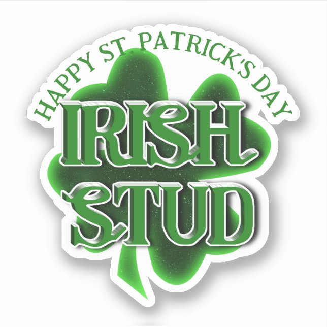 Sticker La Saint-Patrick Irlandais Stud (Devant)