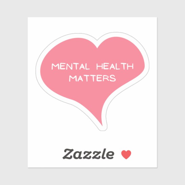 Sticker LA SANTÉ MENTALE IMPORTE L'Amour Coeur Vinyl Stick (Feuille)