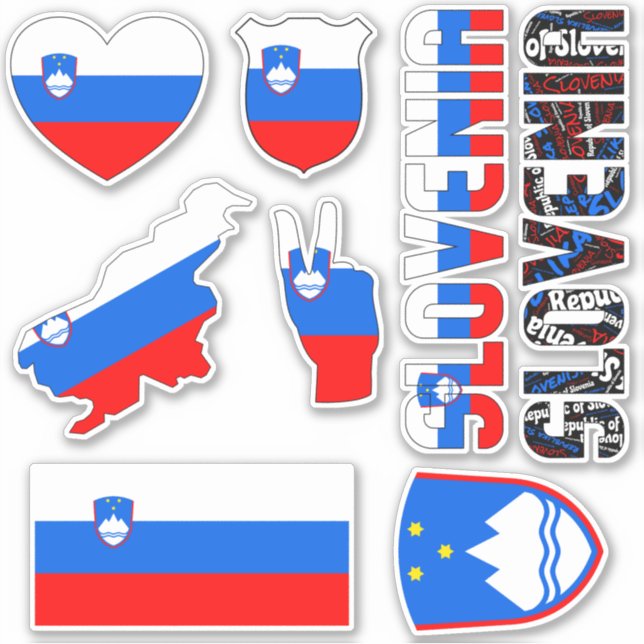 Sticker La Slovénie Extraordinaire forme les symboles nati (Devant)