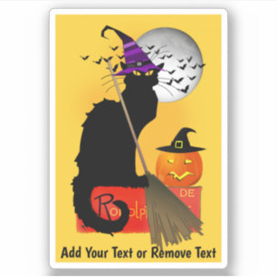 Sticker La Sorcière d'Halloween Le Chat Noir