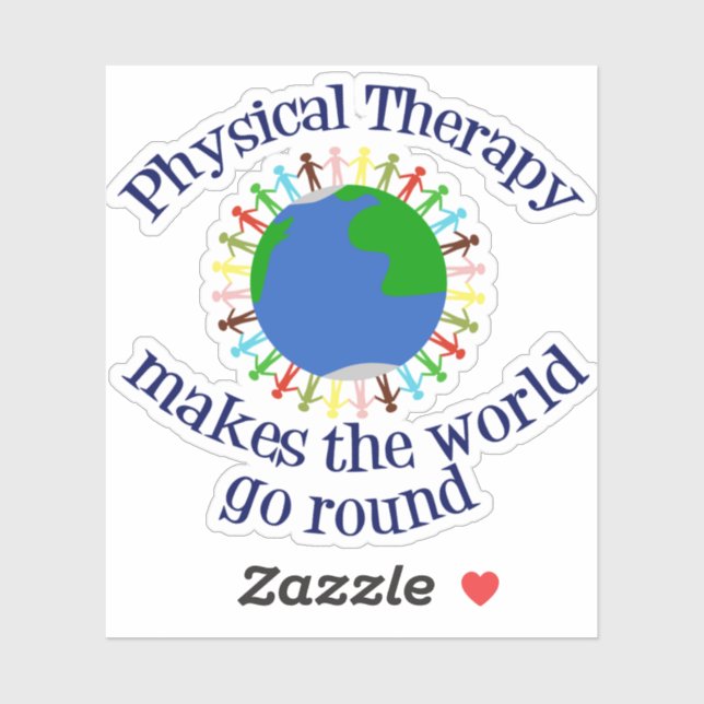 Sticker La thérapie physique fait tourner le monde (Feuille)