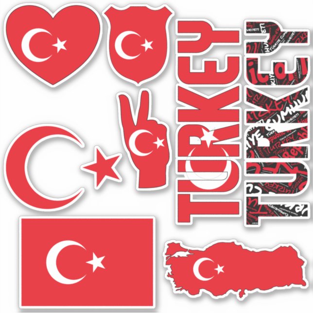 Sticker La Turquie Extraordinaire forme les symboles natio (Devant)