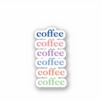 Sticker La typographie du café pour l'autocollant d'affair