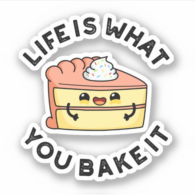 Sticker La Vie C'Est Ce Que Vous Cuisez C'Amusant Pun De G (Devant)