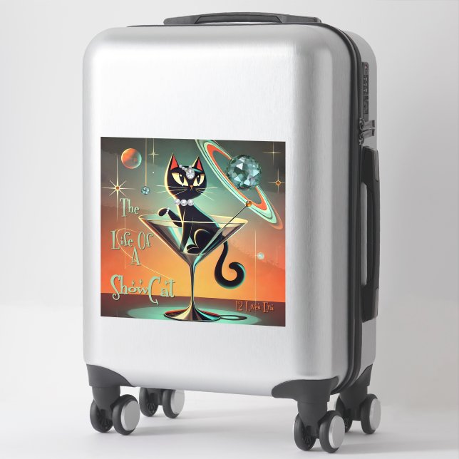 Sticker La Vie D'Un Chat De Femme De Chaussure (Sur valise)