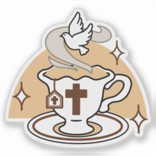 Sticker La vie est douce avec Jésus - Christian Faith Tea 