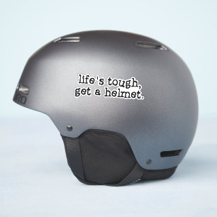 Sticker La vie est dure d'obtenir un casque