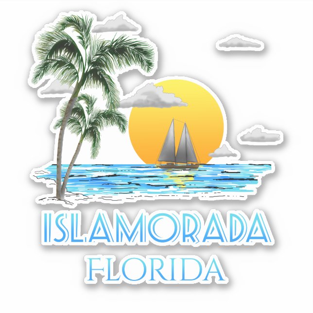 Sticker La voile Islamorada Florida Keys (Devant)