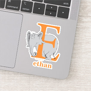 Sticker L'ABC de Dr Seuss : Lettre E - Blanc   Ajoutez vot