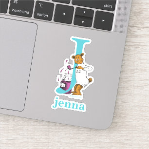 Sticker L'ABC de Dr Seuss : Lettre J - Blanc   Ajoutez vot