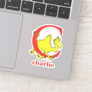 Sticker L'ABC du Dr Seuss : Lettre C - Blanc   Ajoutez vot