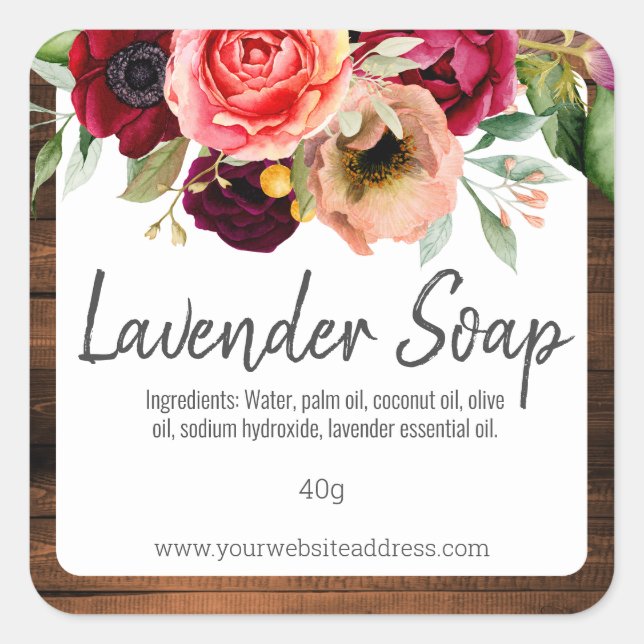 Sticker Label For Handmade Soap (Front)