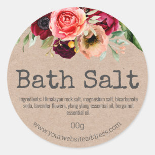 Sticker Label For Homemade Bath Salt