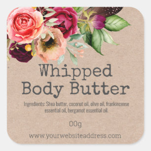 Sticker Label For Homemade Body Butter