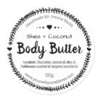 Sticker Label For Homemade Body Butter