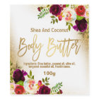 Sticker Label For Homemade Body Butter
