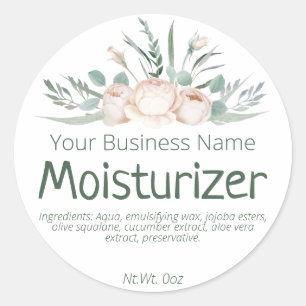 Sticker Label For Homemade Face Lotion Moisturizer