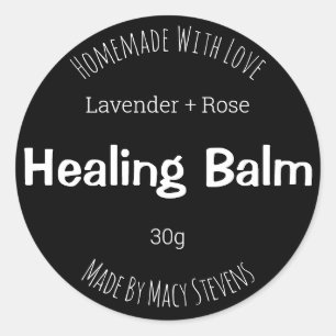 Sticker Label For Homemade Healing Salve Balm
