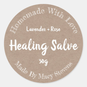 Sticker Label For Homemade Healing Salve Balm