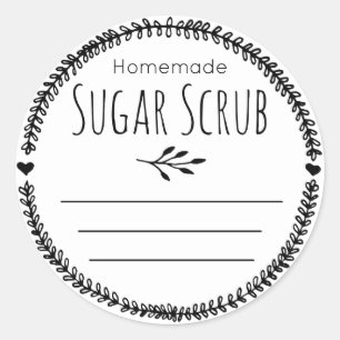 Sticker Label For Homemade Sugar Scrub