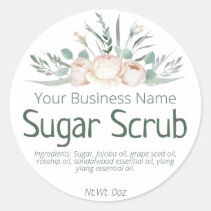 Sticker Label For Homemade Sugar Scrub