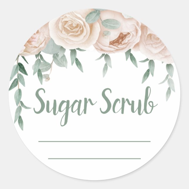 Sticker Label For Homemade Sugar Scrub (Front)