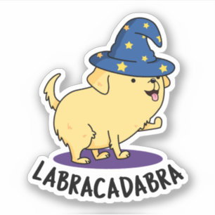 Sticker Labra-cadabra Funny Labrador Chien Pun