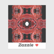 Labyrinthine Abstract Red Black White Fluid Art