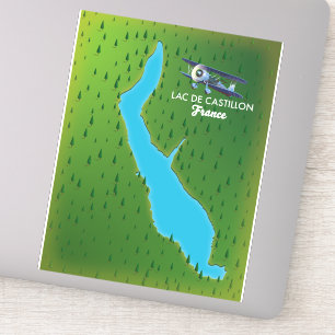 Sticker Lac de Castillon carte de France
