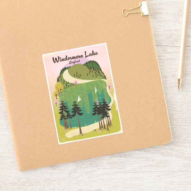Sticker lac windermere poster Voyage (Carnet)