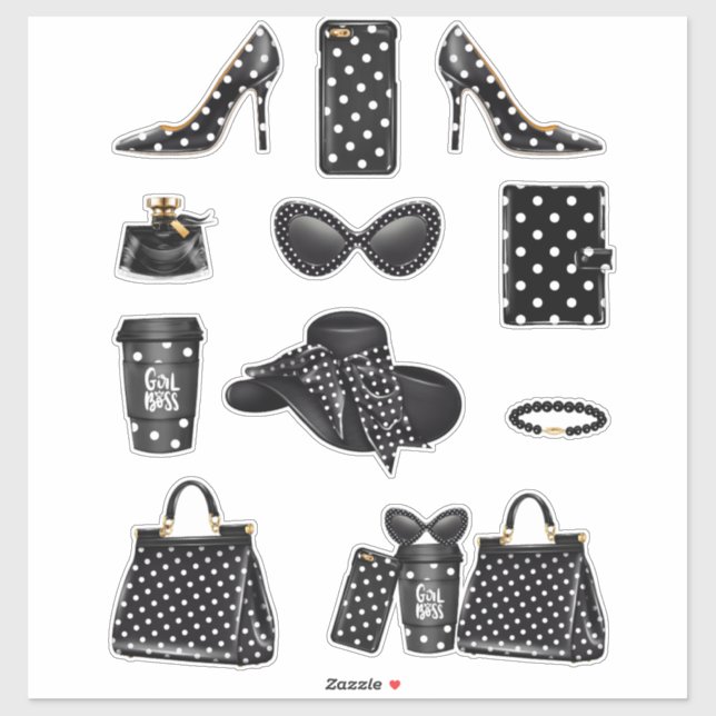 Sticker Lady Boss Decker Stickers A Dot Decal (Feuille)