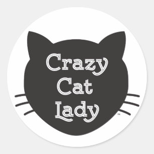 Sticker Lady Crazy Cat