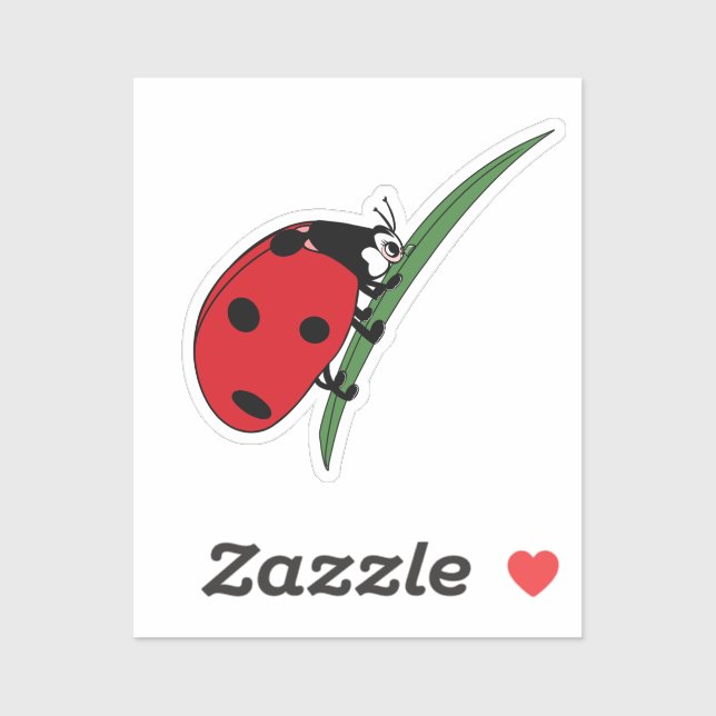 Sticker Ladybug à la soif (Feuille)