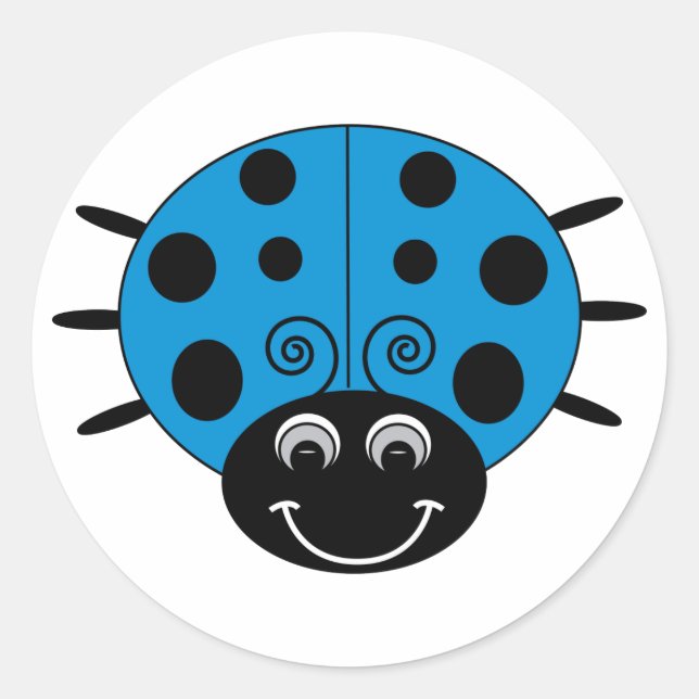Sticker Ladybug bleu (Devant)