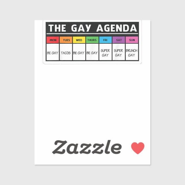 Sticker L'agenda gay - Fierté LGBT (Feuille)