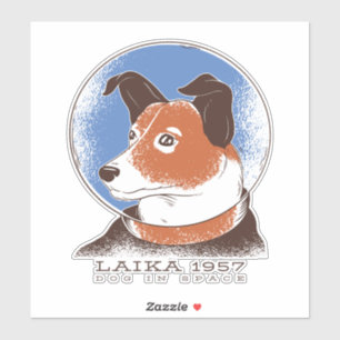 Sticker Laika Soviet Space Dog 1957