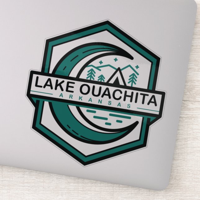 Sticker LAKE OUACHITA arkansas lune hexa (Détail)