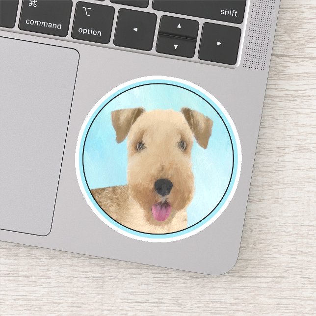 Sticker Lakeland Terrier Peinture - Cute Original Chien Ar (Détail)