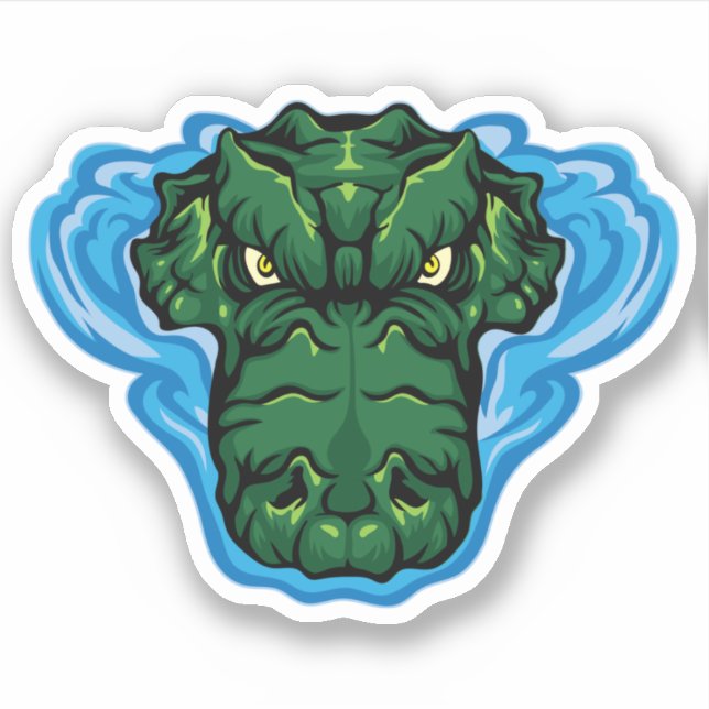 Sticker L'alligator qui traîne (Devant)