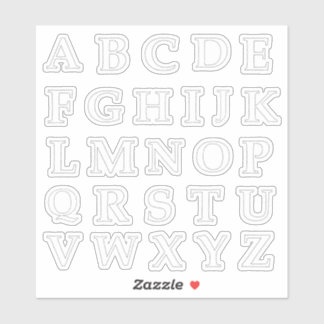 Sticker L'alphabet en points coupés