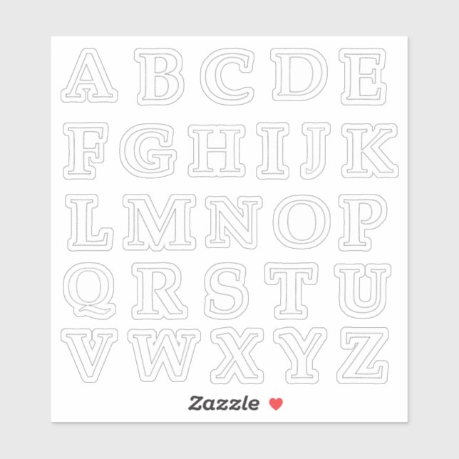 Sticker L'alphabet en points coupés (Feuille)