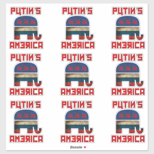Sticker L'Amérique de Poutine (Feuille)