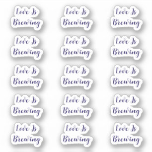 Sticker L'amour brasse du café Événement Mariage Fête des