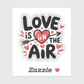 Sticker L'Amour Est Dans La Saint-Valentin
