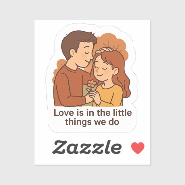 Sticker L'Amour Est Dans Les Petites Choses (Feuille)