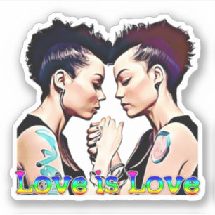 Sticker L'amour est l'amour Fierté lesbienne